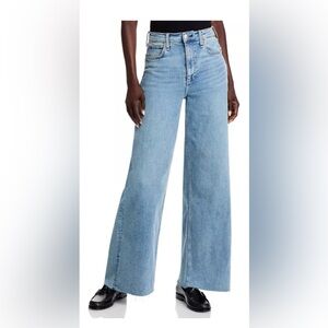 Rag & Bone Sofie High Waist Raw Hem Wide Leg Jeans (Whitney)